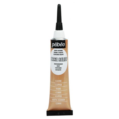 Konturówka do szkła/ceramiki Pebeo Cerne Relief 20ml, Miedziana/Copper
